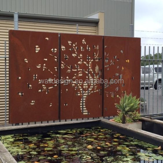 Corten Steel Decorative Perforated Metal Panels Used For Garden Fence Buy Panneau Metallique Panneaux Metalliques Perfores Panneau En Acier Corten Product On Alibaba Com