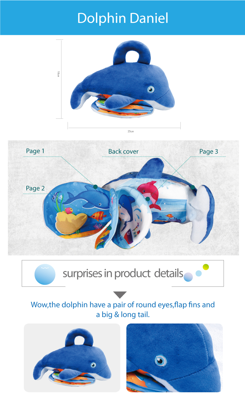 Cloth book stuffed toy plush toy to teach children to learn toy baby books