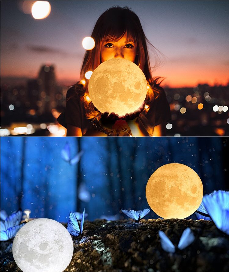 3d 打印月球灯灯磁性浮球悬浮灯月亮 led 夜灯圣诞月亮灯