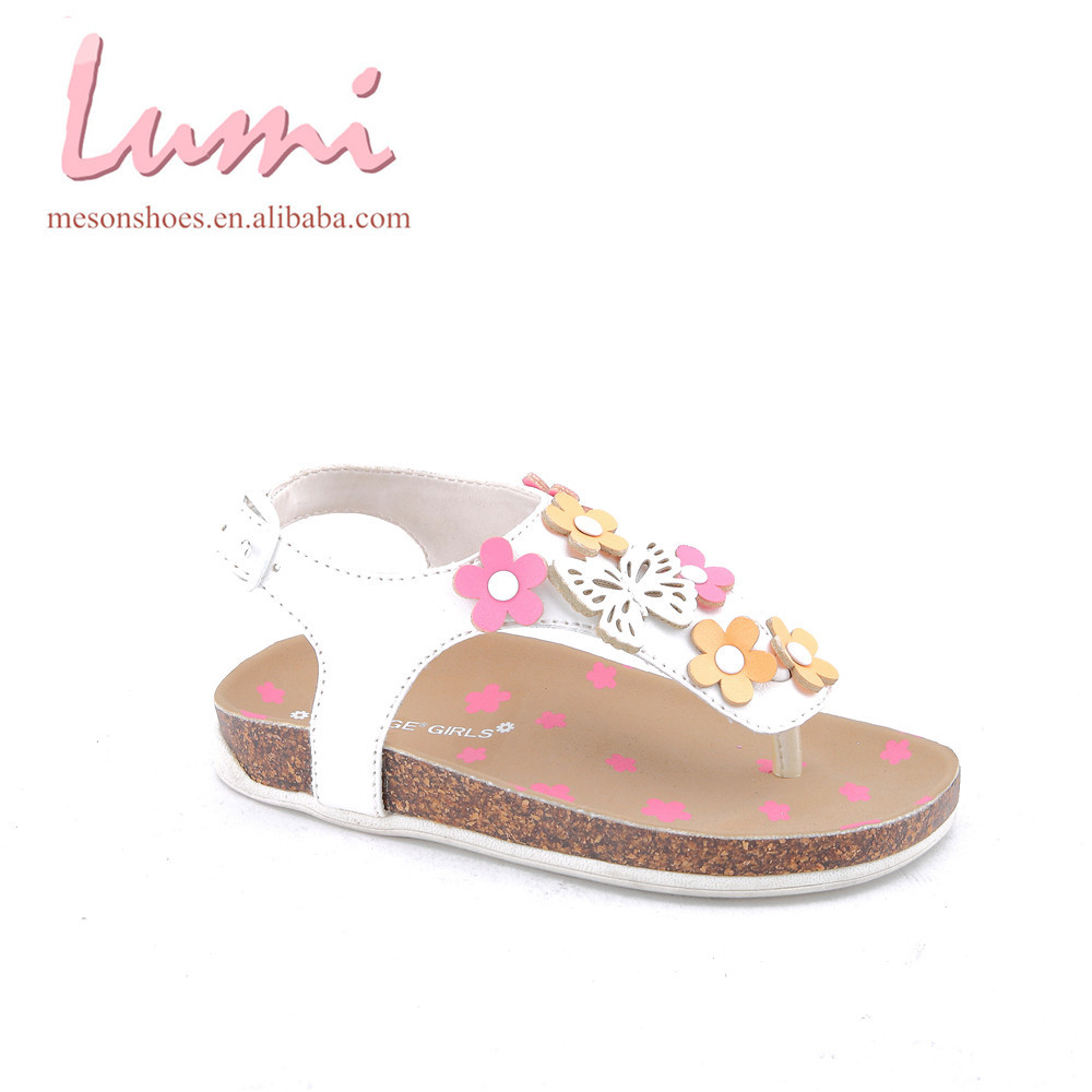 Милые детские сандалии с бабочками; Обувь принцессы с цветочным ремешком для девочек