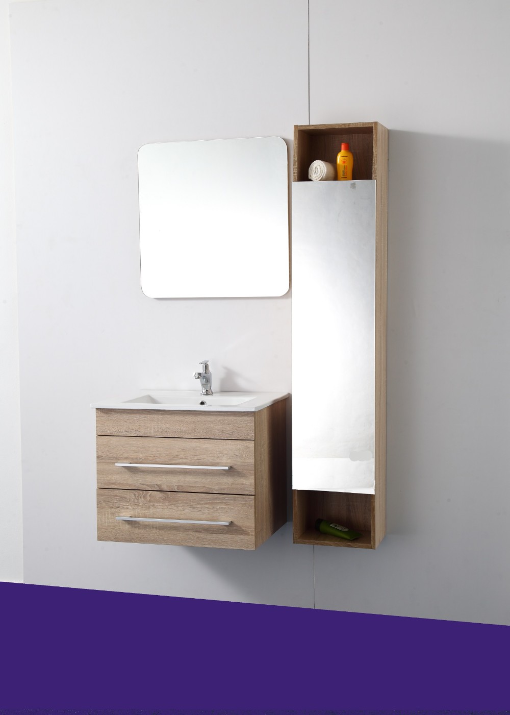 Amazon hot sale hanging side cabinet with mirrored door panel