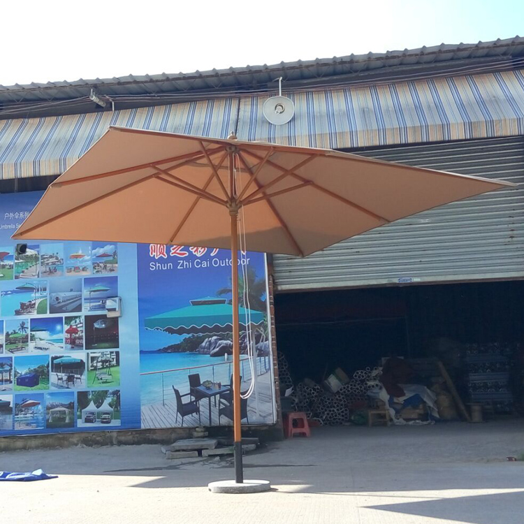 3*3M Advertising Outdoor Square Leisure Middle Post Umbrella Coffee Shop, Cafe, Restaurant Garden Umbrella