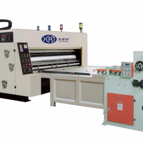 Гофрированный картон Новая автоматическая цепь Кормление Flexo печатная Slotting машина