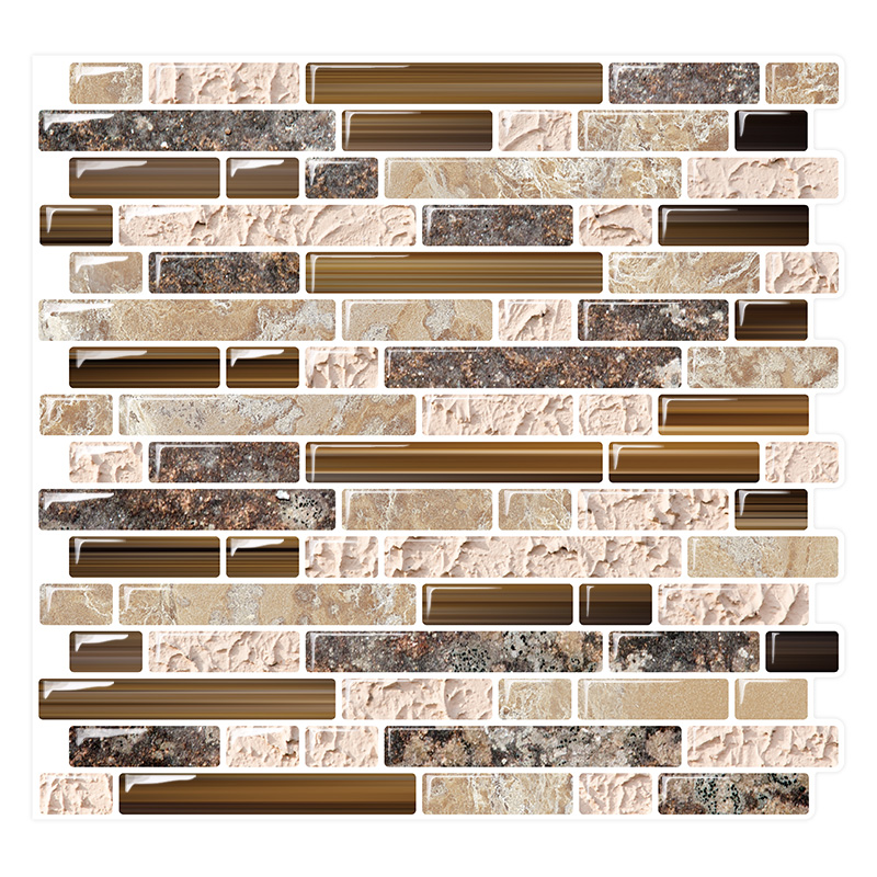3D Century Mosaic soft magic gel vinyl peel and stick wall tile for bath kitchen backsplash