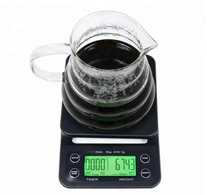 Digital Kitchen Scales Portable Coffee Scale with Timer Food Weight Scale 0.1g 3kg