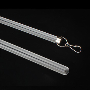 12mm transparent acrylic curtain rod with metal handle in stock