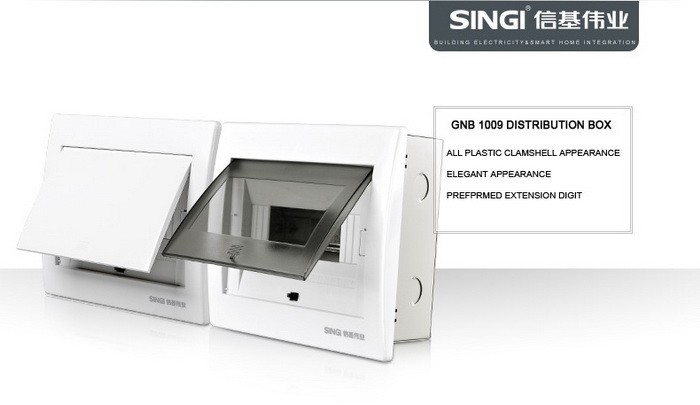 Mcb Distribution Box Equipment Electrical Power Distribution Panel Box Flush Mounted Non-transparent Low Voltage IP 30 GNB 1009