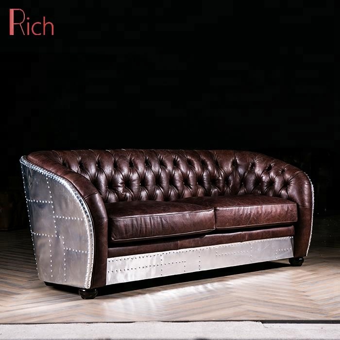 Modern Chesterfield Style Seater Sofa Furniture Retro Red Leather Sectional Product On Alibaba Seater Sofa Furniture Retro