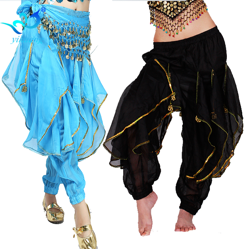 US Belly Dance Womens Fashion wave Harem Pants Tribal Baggy Arabic Pants Colors