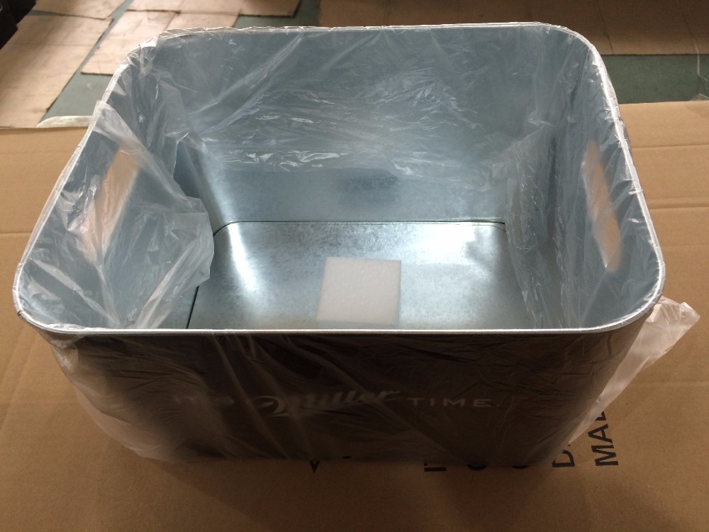 Square Shaped Tin ice bucket, Galvanized iron Beer Ice bucket,ice bucket holder