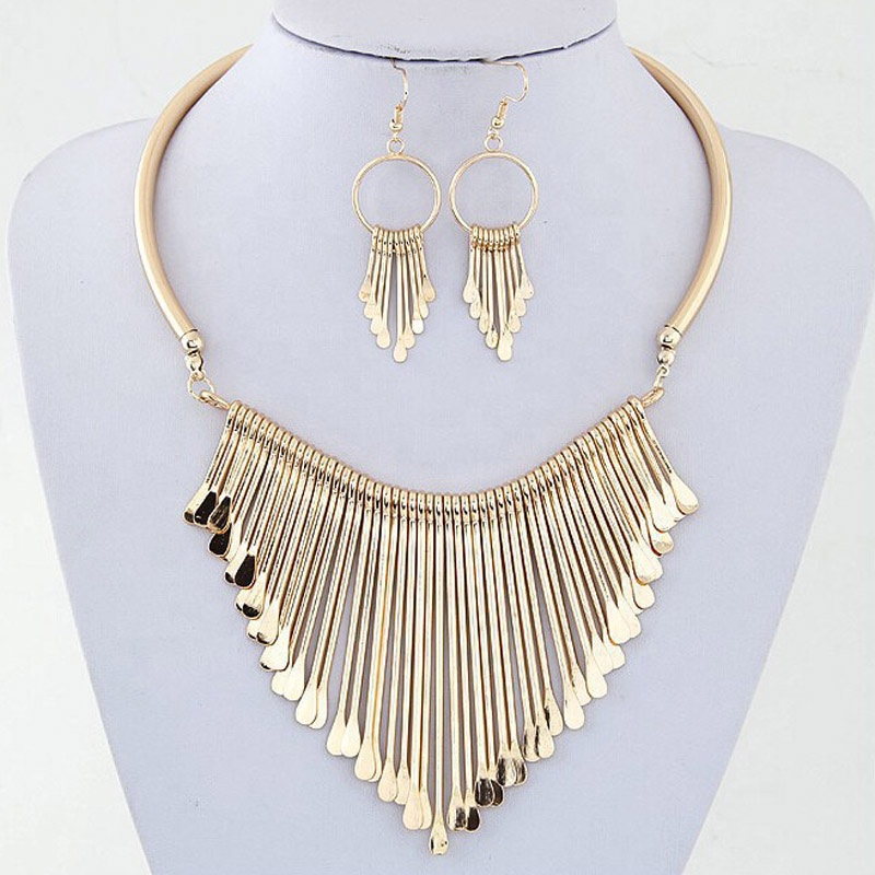 Кисточкой дешевые итальянский Африканский покрытие комплект ювелирных изделий золото