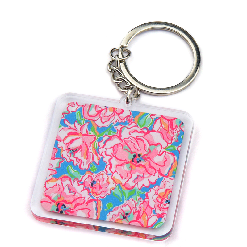 Персонализированные моды monogram заготовки акриловые талисманы для женщин кошелек