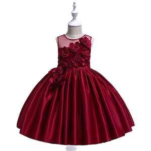 3-8 Years Old Baby Girl Flower Dress Kids Fancy Clothes Children Party Frock L5068