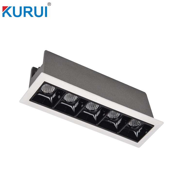 Встраиваемый светодиодный потолочный линейный алюминиевый потолочный светильник диаметром 2 Вт * 5