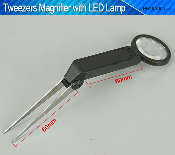 MG1713-4 10X LED Lumière Loupe Portable Pince Loupe