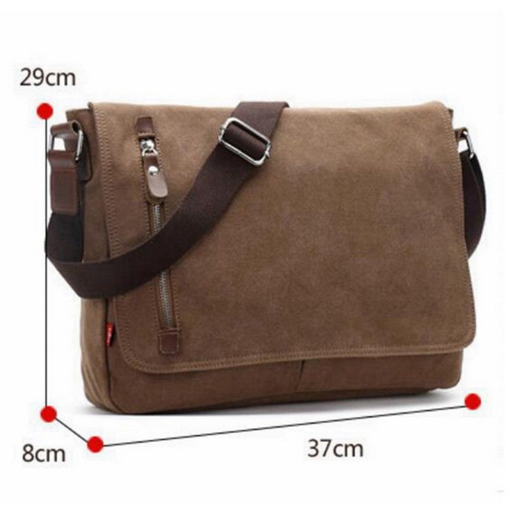 حقيبة كتف شديدة التحمل متعددة الاستخدامات قماش بالجملة مخصص ماركة حقيبة ساعي قطن عتيق للرجال