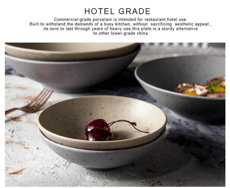 5.5inch 8inch 9inch Ramen Soup Noodle Matte Brown Porcelain Bowl