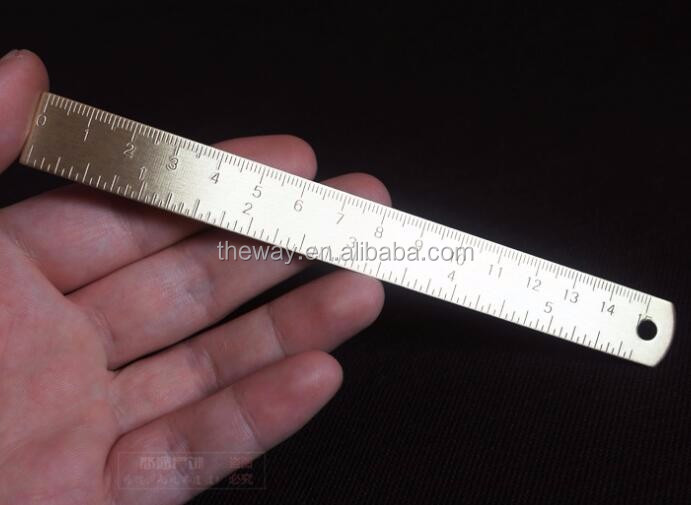 复古黄铜方便直尺/金属铜书签150毫米