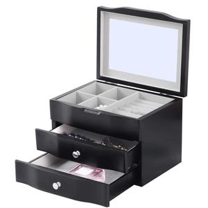 Luxury Desk organizer jewelry wood box with drawers