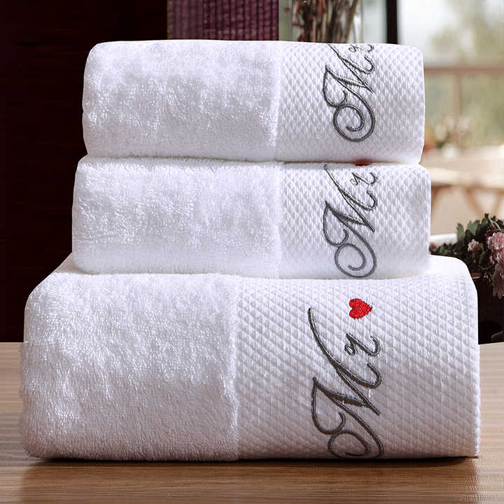 Hotel Custom Size 100%cotton Serviette De Bain White Hand Bath
