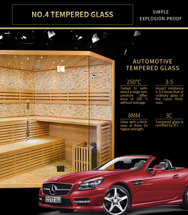 Luxury corner culture stone indoor steam sauna room