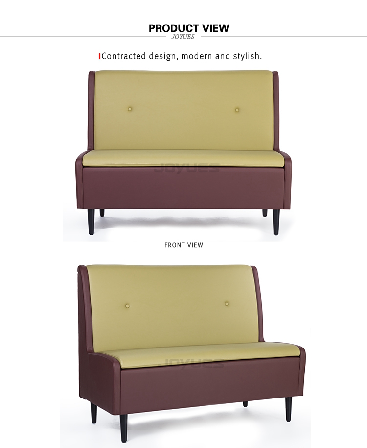 YB-023 Commercial PU fast food restaurant furniture booth sofa seating