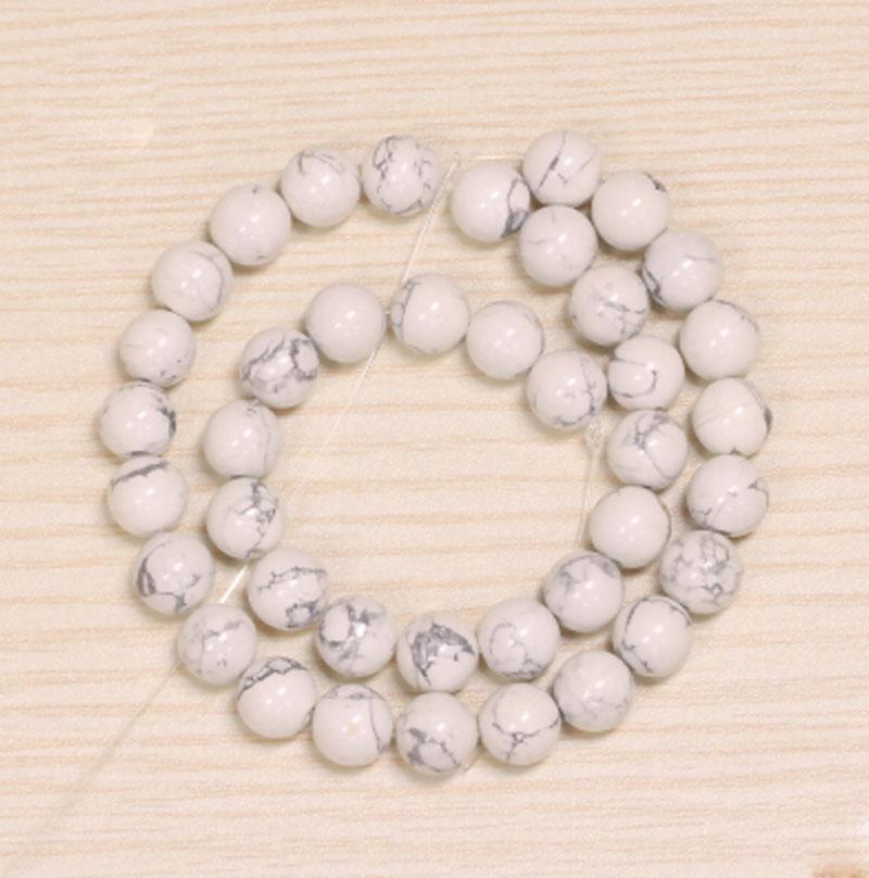 2022批发白色绿松石珠高丽石宽松珠宝宝石批发