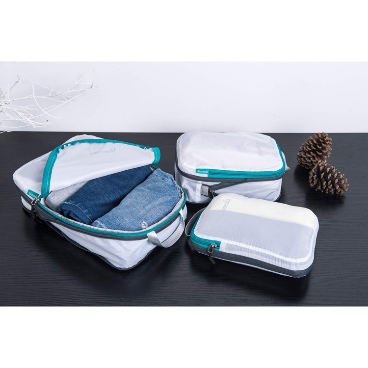 Organizer espandibile per borse a compressione per valigie e zaini Set di cubi da imballaggio personalizzati da 3 pezzi per il viaggio