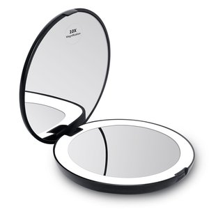 4.9 Inch Wide Illuminated Folding Travel LED Light Compact Pocket Mirror