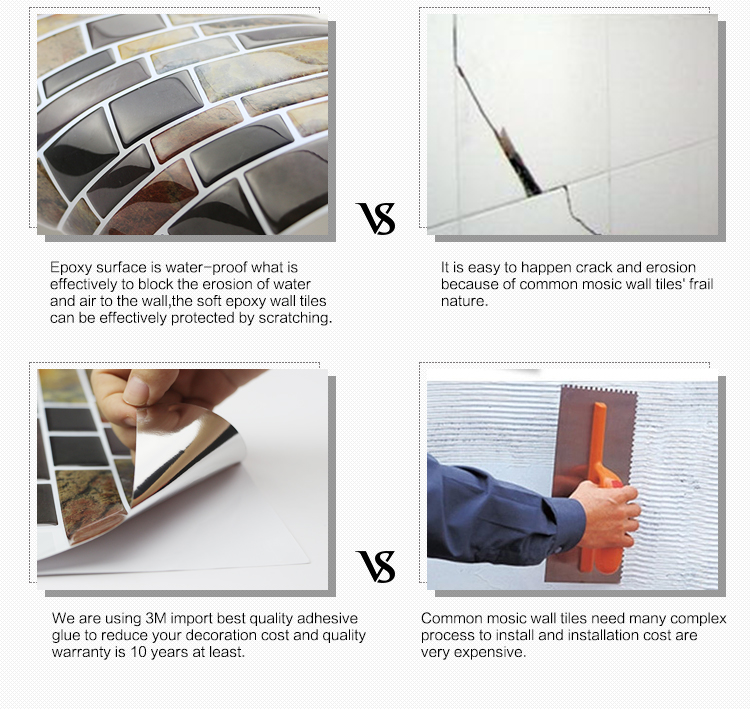 Amazon hot selling wall tiles backsplash Wallpaper for kitchen gallery ideas