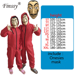 Money Heist The House of Paper La Casa De Papel Cosplay Costume for Men Women Kids Salvador Dali Halloween Carnival Costume