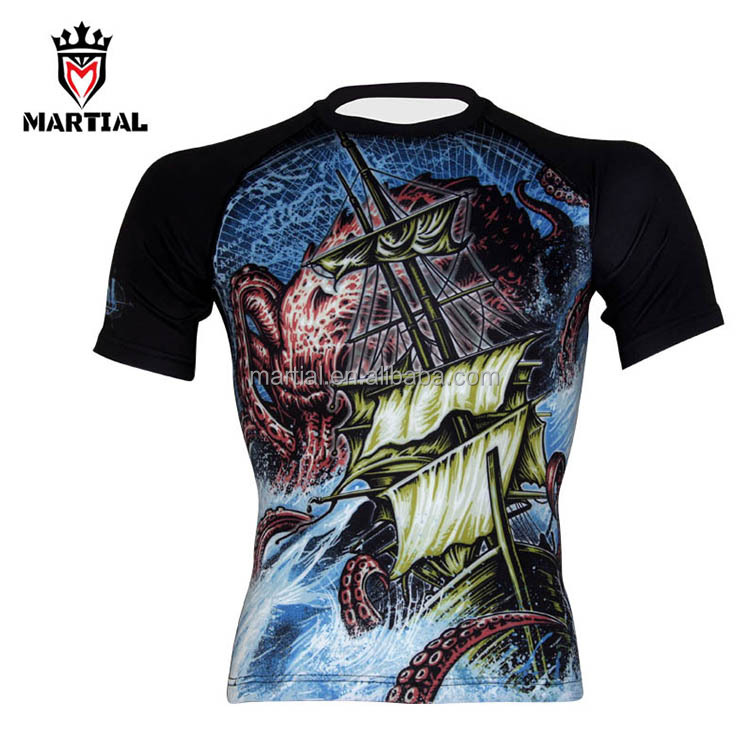 Легкая Одежда из полиэстера для Jiu Jitsu Rashguard Bjj