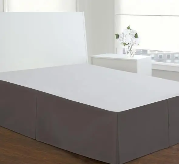 Серый отель 14 дюймов падение Bedskirt