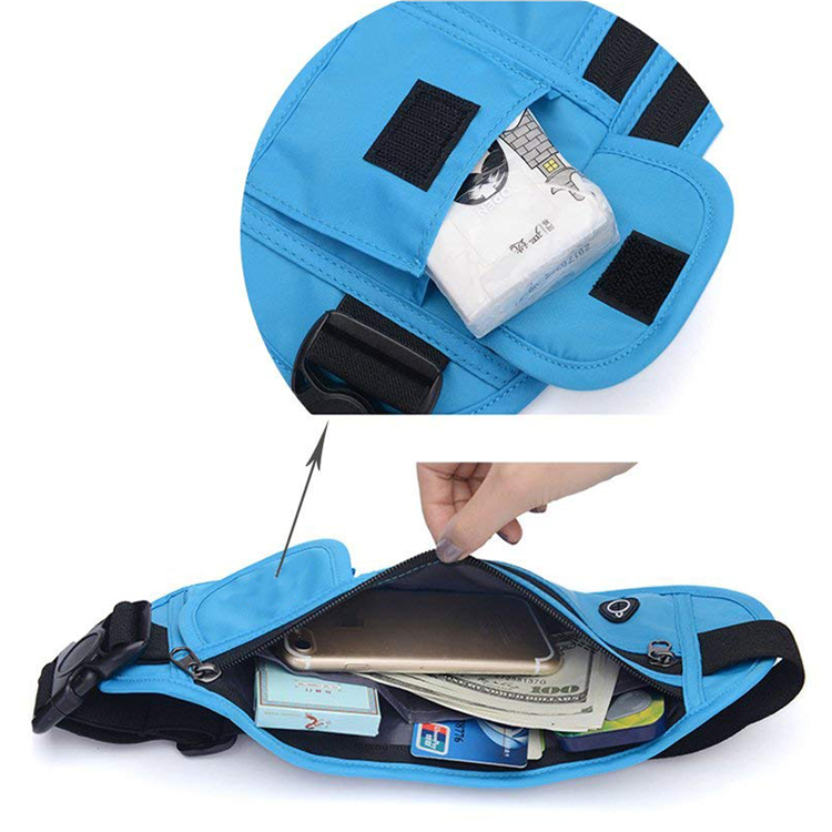 Ripstop Slim Running Sport Marsupio da uomo con jack per cuffie