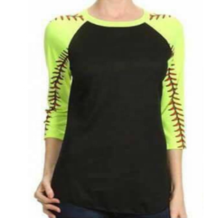 Оптовая продажа, Женская Футболка реглан для Софтбола, мужская бейсбольная Футболка