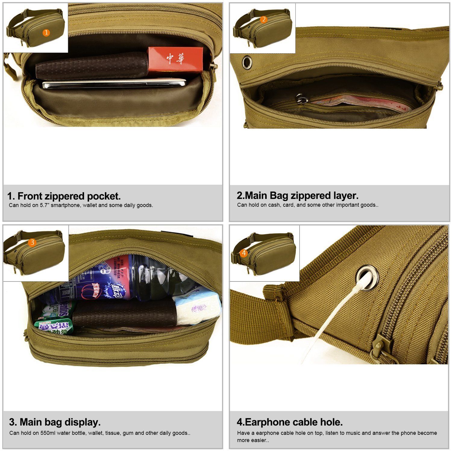 Mini marsupio da esterno marsupio marsupio impermeabile