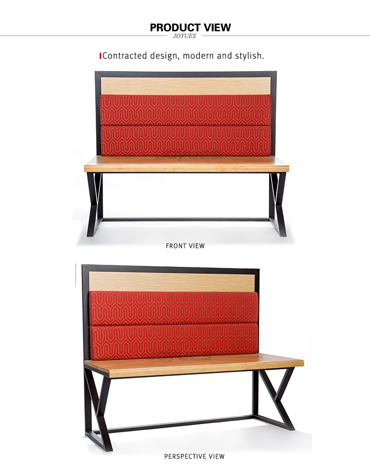 Simple desgin industrial iron steel frame booth restaurant seat design booth sofa