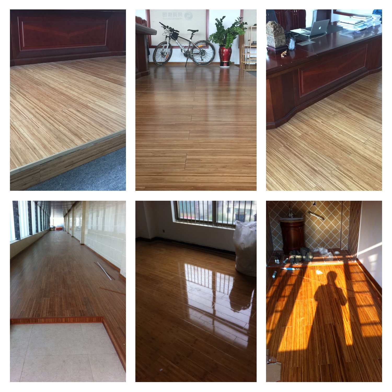 Nature Color 100% Bamboo Material Solid Interior Bamboo Flooring