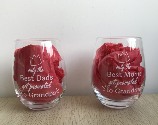 hotselling Amazon Top sales  Custom  Stemless wine glasses by sand Etched