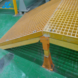 supply molded square mesh type floor grp grill with gritted