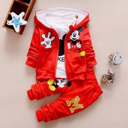Outono inverno conjuntos de roupas para bebê meninas meninos fofo infantil algodão ternos casaco + camiseta + calça casual crianças ternos