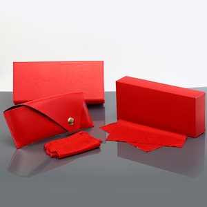 luxury Sunglasses packaging box Fashion soft sunglasses case Leather glasses case