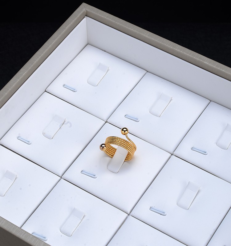 定制高端 pu 可堆叠戒指首饰显示托盘