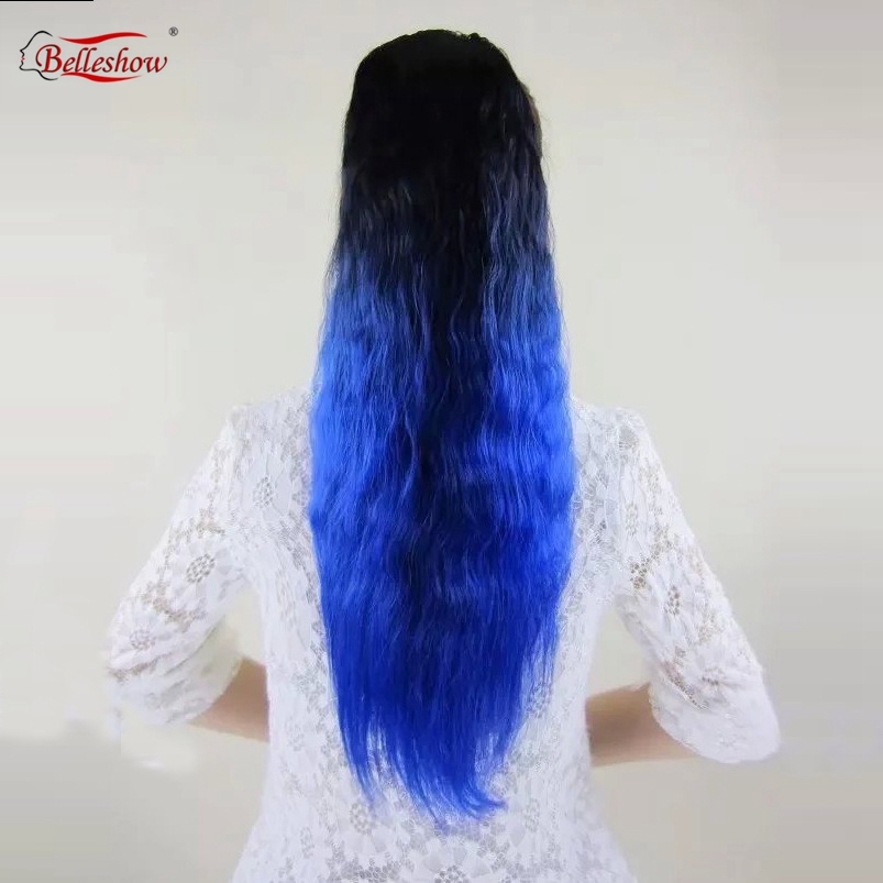 Belleshow Afro kinky curly ponytail Hair extension ponytail Elastic hair ties ponytail