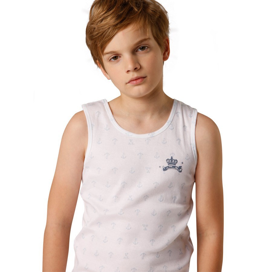 Летний детский жилет без рукавов для мальчиков хлопковый топ на бретелях