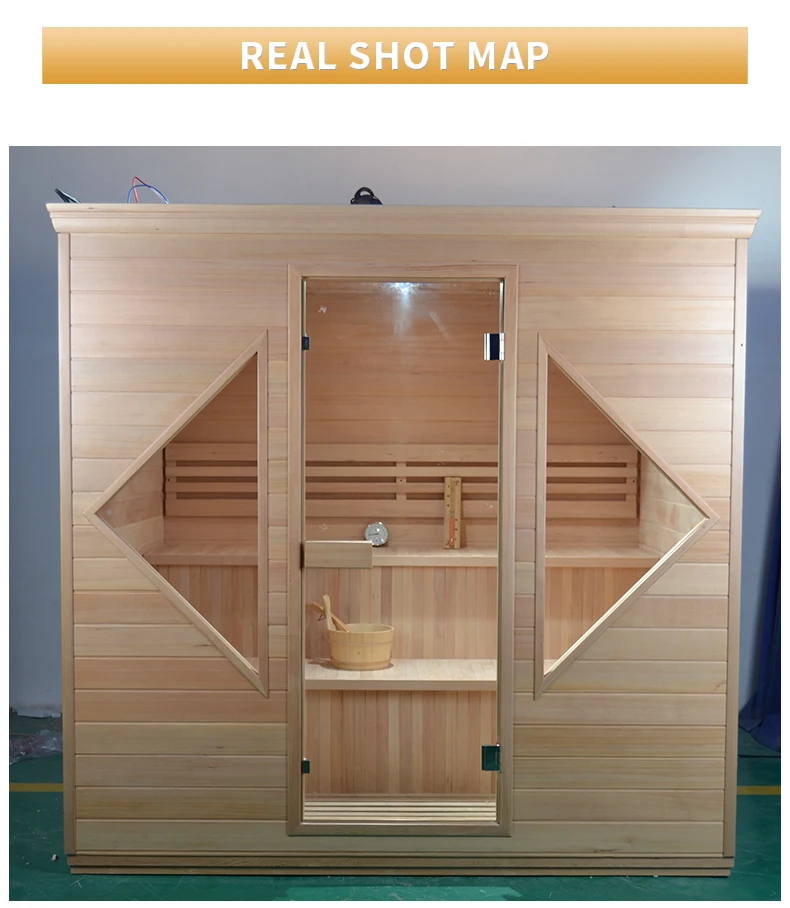 Traditional  Wood Sauna Luxury Spa Outdoor Dry Sauna 4-6 Person