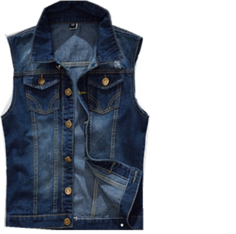 Готовая к отправке Мужская быстрая продукция oem мужские уличные джинсовые жилеты