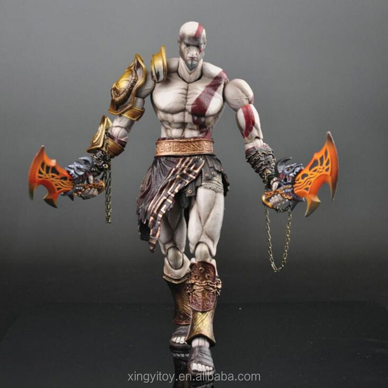 7/" God of War 2 Kratos flame Action Figure movable in box