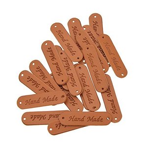 Custom Logo Embossed Synthetic PU Metal Faux Leather Label Patch for Jeans Garment Clothing Hat Beanie Handbags
