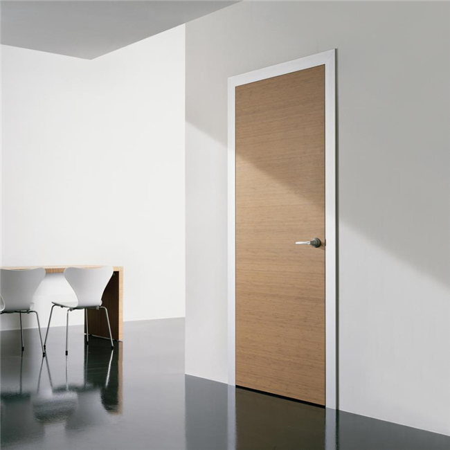 Asta di legno per porta scorrevole in vetro ombra con kit di installazione